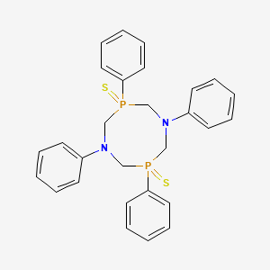 molecular formula C28H28N2P2S2 B12757255 1,5,3,7-Diazadiphosphocine, octahydro-1,3,5,7-tetraphenyl-, 3,7-disulfide CAS No. 85684-40-8