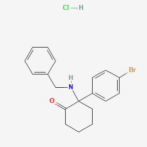 Cyclohexanone, 2-benzylamino-2-(p-bromophenyl)-, hydrochloride