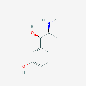 molecular formula C10H15NO2 B12757332 Ephedrine, m-hydroxy- CAS No. 65133-68-8