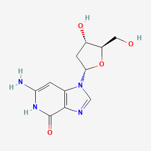 molecular formula C11H14N4O4 B12757392 4H-Imidazo(4,5-c)pyridin-4-one, 6-amino-1-(2-deoxy-alpha-D-erythro-pentofuranosyl)-1,5-dihydro- CAS No. 83587-62-6