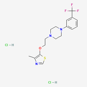 Piperazine, 1-(2-((4-methyl-5-thiazolyl)oxy)ethyl)-4-(3-(trifluoromethyl)phenyl)-, dihydrochloride