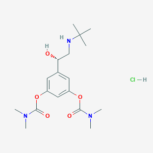 molecular formula C18H30ClN3O5 B12757426 Bambuterol hydrochloride, (S)- CAS No. 1020652-57-6