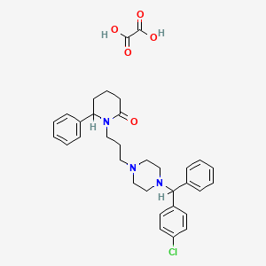 1-(3-(4-(p-Chloro-alpha-phenylbenzyl)-1-piperazinyl)propyl)-6-phenyl-2-piperidinone oxalate