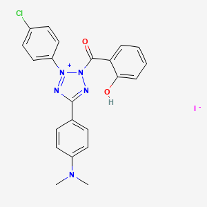 3-(4-Chlorophenyl)-5-(4-(dimethylamino)phenyl)-2-(2-hydroxybenzoyl)-2H-tetrazolium iodide