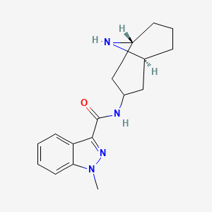 molecular formula C17H22N4O B12757461 9'-Desmethyl granisetron CAS No. 1216398-33-2