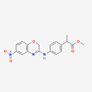 Methyl alpha-methyl-4-((6-nitro-2H-1,4-benzoxazin-3-yl)amino)benzeneacetate