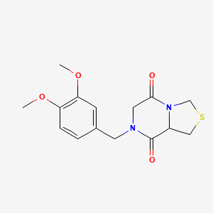 Tetrahydro-7-((3,4-dimethoxyphenyl)methyl)-3H-thiazolo(3,4-a)pyrazine-5,8-dione