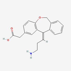 molecular formula C19H19NO3 B12757494 N,N-Didesmethyl olopatadine CAS No. 113835-94-2