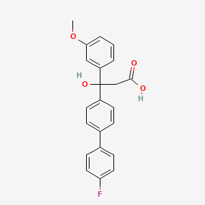 (+-)-4'-Fluoro-beta-(m-methoxyphenyl)-4-biphenylhydracrylic acid