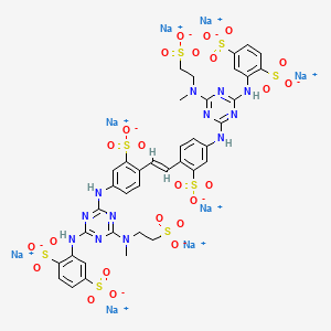 Octasodium 2,2'-(vinylenebis((3-sulphonato-4,1-phenylene)imino(6-(methyl(2-sulphonatoethyl)amino)-1,3,5-triazine-4,2-diyl)imino))bis(benzene-1,4-disulphonate)