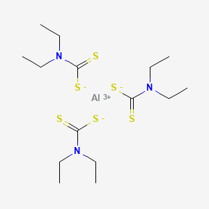 molecular formula C15H30AlN3S6 B12757587 Aluminum, tris(diethyldithiocarbamato)- CAS No. 110975-13-8