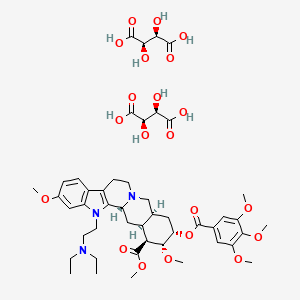 (2R,3R)-2,3-dihydroxybutanedioic acid;methyl (1R,15S,17S,18R,19S,20S)-3-[2-(diethylamino)ethyl]-6,18-dimethoxy-17-(3,4,5-trimethoxybenzoyl)oxy-11,12,14,15,16,17,18,19,20,21-decahydro-1H-yohimban-19-carboxylate