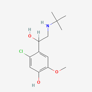 2-Chloro-alpha-(((1,1-dimethylethyl)amino)methyl)-4-hydroxy-5-methoxybenzenemethanol