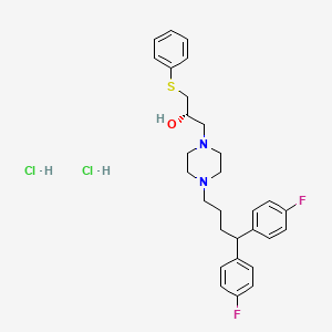 1-Piperazineethanol, 4-(4,4-bis(4-fluorophenyl)butyl)-alpha-((phenylthio)methyl)-, dihydrochloride, (S)-