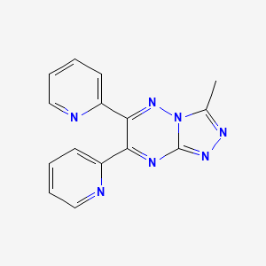 molecular formula C15H11N7 B12757614 1,2,4-Triazolo(4,3-b)(1,2,4)triazine, 6,7-di-2-pyridinyl-3-methyl- CAS No. 86870-08-8