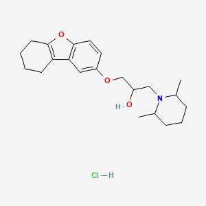 1-Piperidineethanol, 2,6-dimethyl-alpha-(((6,7,8,9-tetrahydro-2-dibenzofuranyl)oxy)methyl)-, hydrochloride