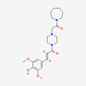 1-(3,5-Dimethoxy-4-hydroxycinnamoyl)-4-hexahydroazepinylcarbonylmethylpiperazine