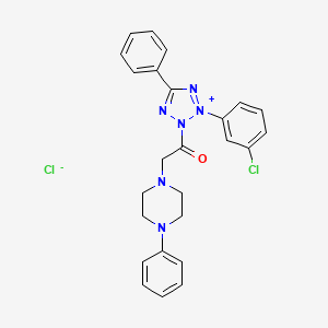 3-(3-Chlorophenyl)-5-phenyl-2-((4-phenyl-1-piperazinyl)acetyl)-2H-tetrazolium chloride