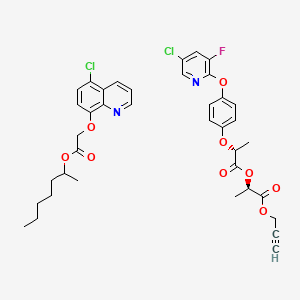 heptan-2-yl 2-(5-chloroquinolin-8-yl)oxyacetate;[(2R)-1-oxo-1-prop-2-ynoxypropan-2-yl] (2R)-2-[4-(5-chloro-3-fluoropyridin-2-yl)oxyphenoxy]propanoate