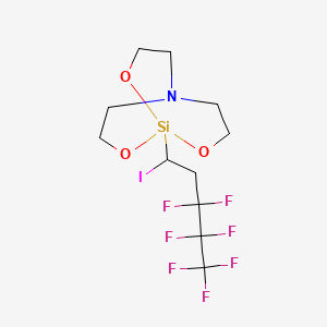 1-(3,3,4,4,5,5,5-Heptafluoro-1-iodopentyl)-2,8,9-trioxa-5-aza-1-silabicyclo(3.3.3)undecane