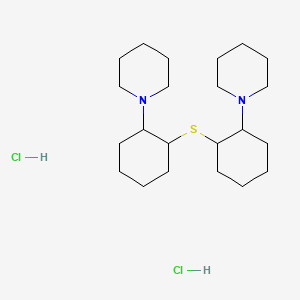 molecular formula C22H42Cl2N2S B12757703 1,1'-(Thiodi-2,1-cyclohexanediyl)bispiperidine dihydrochloride CAS No. 172421-37-3