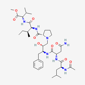 molecular formula C39H63N7O9 B12757722 Ac-LNFPIV-NH2 CAS No. 127306-17-6