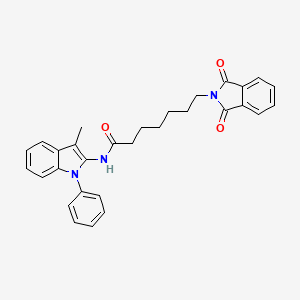 2H-Isoindole-2-heptanamide, 1,3-dihydro-1,3-dioxo-N-(3-methyl-1-phenyl-1H-indol-2-yl)-