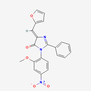 3,5-Dihydro-5-(furanylmethylene)-3-(2-methoxy-4-nitrophenyl)-2-phenyl-4H-imidazol-4-one