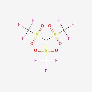 molecular formula C4HF9O6S3 B1275778 Tris[(trifluoromethyl)sulfonyl]methane CAS No. 60805-12-1