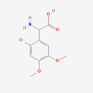 molecular formula C10H12BrNO4 B1275780 Amino(2-bromo-4,5-dimethoxyphenyl)acetic acid CAS No. 500696-00-4