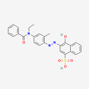 molecular formula C26H23N3O5S B12757803 3-((4-(Benzoylethylamino)-2-methylphenyl)azo)-4-hydroxynaphthalene-1-sulphonic acid CAS No. 25317-22-0