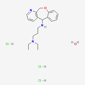 5-(3-(Diethylamino)propyl)amino-5,11-dihydro(1)benzoxepino(3,4-b)pyridine 3HCl hydrate