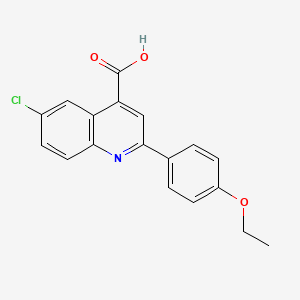 molecular formula C18H14ClNO3 B1275786 6-Chloro-2-(4-ethoxyphenyl)quinoline-4-carboxylic acid CAS No. 897560-18-8