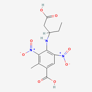 4-((1-(Carboxymethyl)propyl)amino)-3,5-dinitro-2-methylbenzoic acid