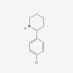molecular formula C11H14BrN B1275789 2-(4-溴苯基)哌啶 CAS No. 383128-14-1