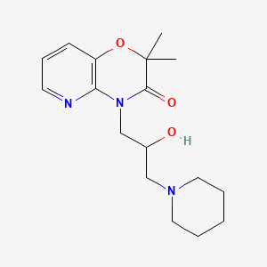 molecular formula C17H25N3O3 B12757918 2,2-Dimethyl-4-(2-hydroxy-3-(1-piperidinyl)propyl)-2H-pyrido(3,2-b)-1,4-oxazin-3(4H)-one CAS No. 86267-21-2