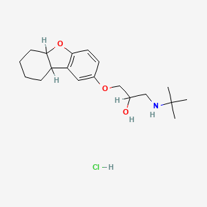 2-Propanol, 1-((1,1-dimethylethyl)amino)-3-((5a,6,7,8,9,9a-hexahydro-2-dibenzofuranyl)oxy)-, hydrochloride