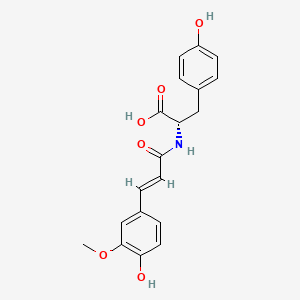 molecular formula C19H19NO6 B12757931 N-(E)-Feruoyl-L-tyrosine amide CAS No. 731773-64-1