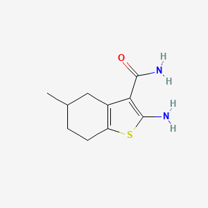molecular formula C10H14N2OS B1275795 2-氨基-5-甲基-4,5,6,7-四氢苯并[b]噻吩-3-甲酰胺 CAS No. 70733-09-4
