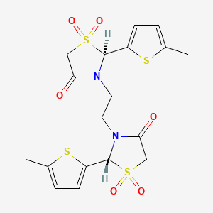 (R*,S*)-3,3'-(1,2-Ethanediyl)bis(2-(5-methyl-2-thienyl)-4-thiazolidinone) 1,1,1',1'-tetroxide