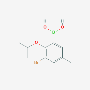 molecular formula C10H14BBrO3 B1275798 3-Bromo-2-isopropoxy-5-methylphenylboronic acid CAS No. 870718-01-7