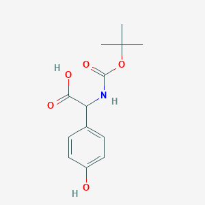 molecular formula C13H17NO5 B1275800 N-Boc-4-羟基苯基-DL-甘氨酸 CAS No. 53249-34-6