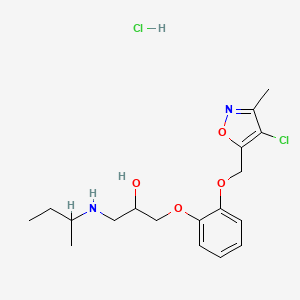 2-Propanol, 1-(2-((4-chloro-3-methyl-5-isoxazolyl)methoxy)phenoxy)-3-((1-methylpropyl)amino)-, monohydrochloride