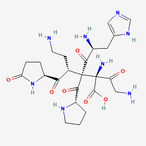 Pyroglutamyl-histidyl-prolyl-glycyl-lysine