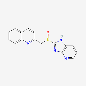 Quinoline, 2-((1H-imidazo(4,5-b)pyridin-2-ylsulfinyl)methyl)-