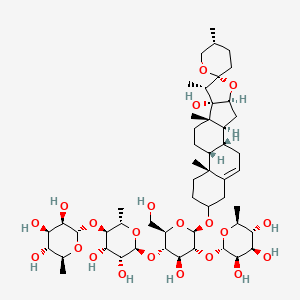 molecular formula C51H82O21 B12758036 Pennogenin tetraglycoside CAS No. 67527-02-0