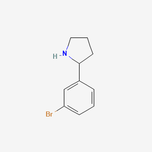 molecular formula C10H12BrN B1275804 2-(3-溴苯基)吡咯烷 CAS No. 383127-79-5