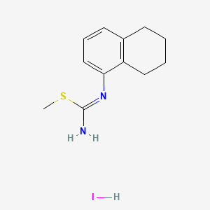 molecular formula C12H17IN2S B12758043 Pseudourea, 2-methyl-3-(5,6,7,8-tetrahydro-1-naphthyl)-2-thio-, hydriodide CAS No. 102612-84-0