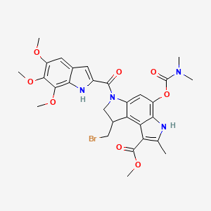 methyl 8-(bromomethyl)-4-(dimethylcarbamoyloxy)-2-methyl-6-(5,6,7-trimethoxy-1H-indole-2-carbonyl)-7,8-dihydro-3H-pyrrolo[3,2-e]indole-1-carboxylate