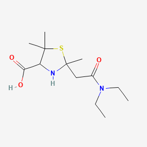 molecular formula C13H24N2O3S B12758059 2-(2-(Diethylamino)-2-oxoethyl)-2,5,5-trimethyl-4-thiazolidinecarboxylic acid CAS No. 85486-59-5